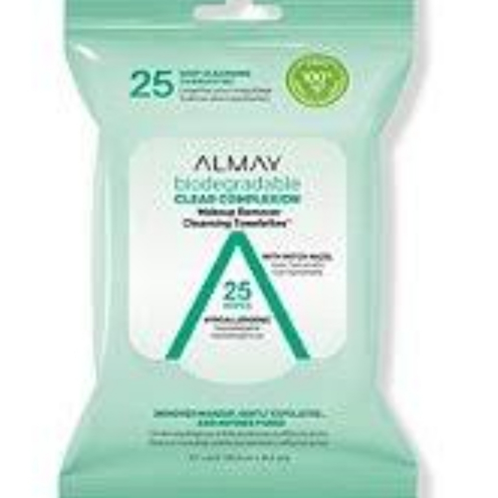 3 pack Almay Makeup Remover Cleansing Towelettes regular to oily acne prone skin